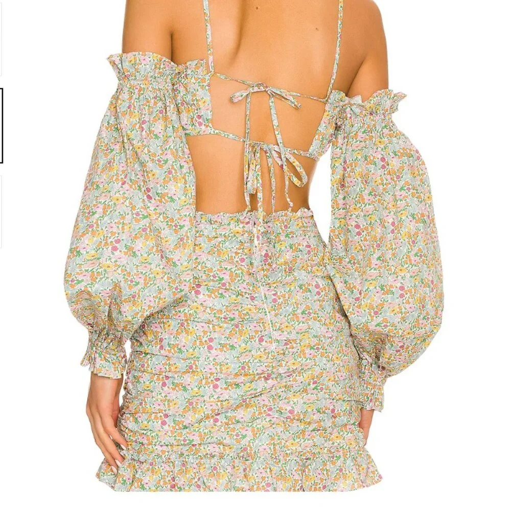 For Love & Lemons Raleigh Crop Top & Skirt Set Size S - Picture 5 of 7